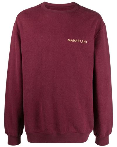 Maharishi Sweater Met Logoprint - Rood