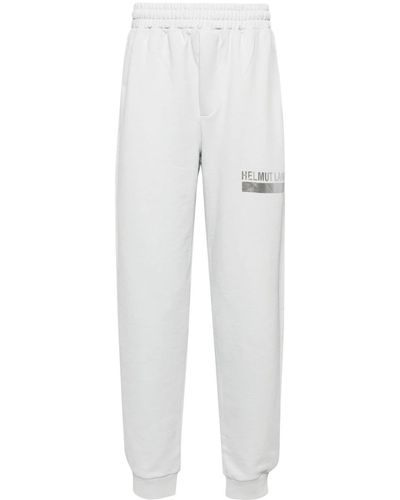 Helmut Lang Logo-print Cotton Track Trousers - White