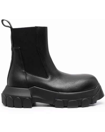 Rick Owens Chunky-sole Leather Boots - Black