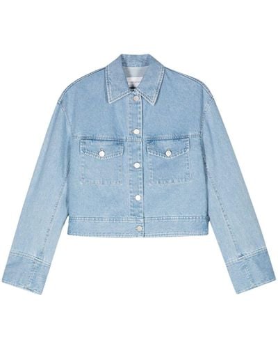 Christian Wijnants Spread-collar Cotton Denim Jacket - Blue