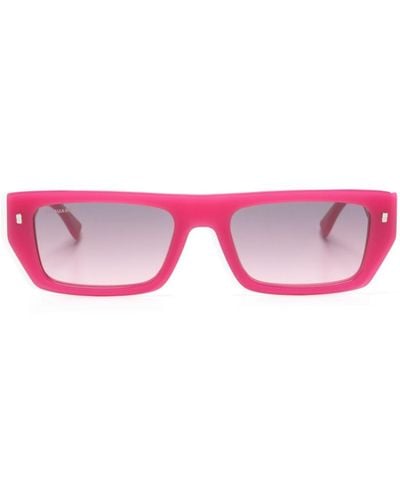 DSquared² Icon Sonnenbrille mit eckigem Gestell - Pink