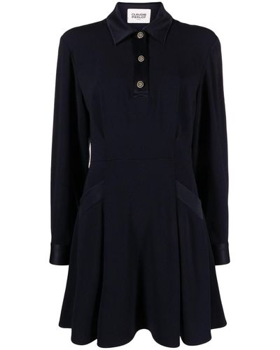 Claudie Pierlot open-back cady minidress - Blue