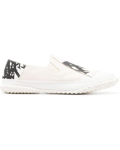 Yohji Yamamoto Slip-On-Sneakers mit Y-Print - Weiß