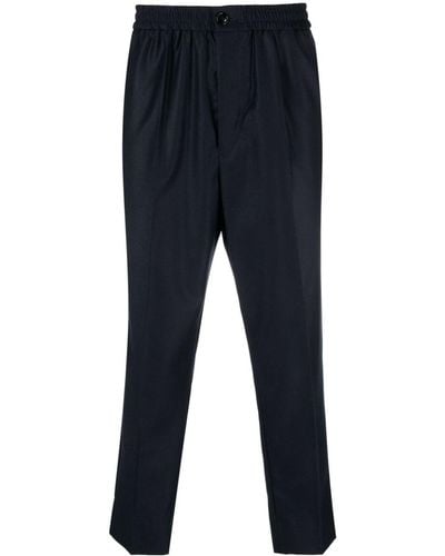 Ami Paris Cropped Tailored Trousers - Blue
