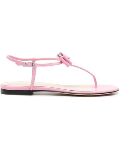 Mach & Mach Bow-detail Thong-strap Sandals - Pink