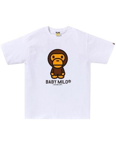 A Bathing Ape T-Shirt mit grafischem Print - Weiß
