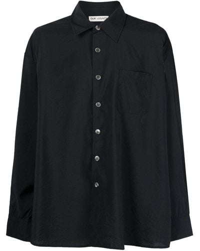 Our Legacy Borrowed Long-Sleeve Shirt - Black