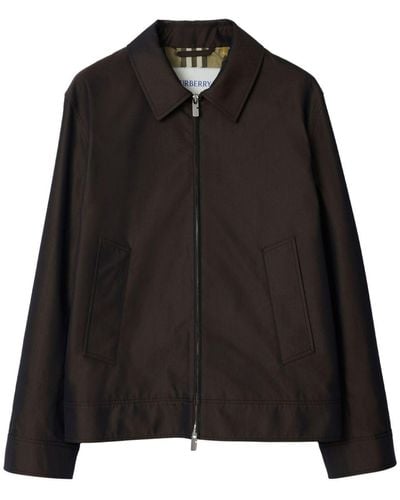 Burberry Harrington Cotton Shirt Jacket - Black