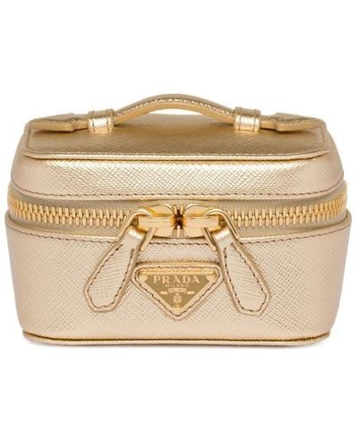 Prada Trousse de toilette en cuir - Neutre