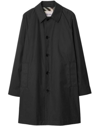 Burberry Button-up Trench Coat - Black