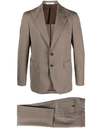 Tagliatore Straight-leg Single-breasted Suit - Grey