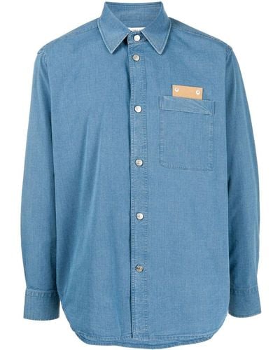 Craig Green Patch-detail Denim Shirt - Blue