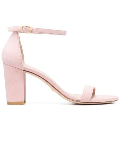 Stuart Weitzman Block-heel Open-toe Sandals - Pink