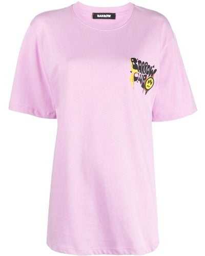 Barrow T-shirt Met Print - Roze