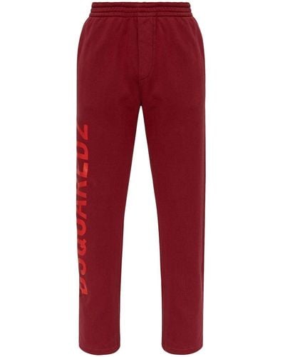 DSquared² Logo-print Cotton Track Trousers - Red