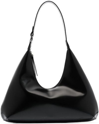 BY FAR Womens Black Amber Leather Shoulder Bag