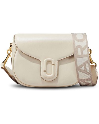 Marc Jacobs Leather Double J Saddle Bag - Natural
