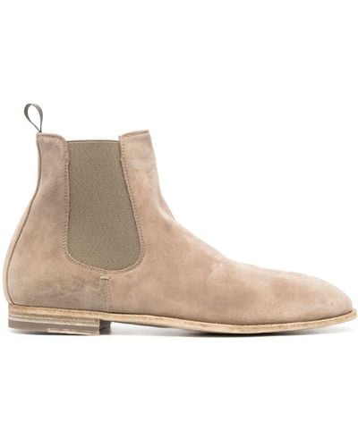 Officine Creative Solitude 004 Suede Boots - Natural