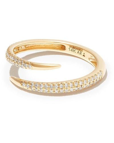 Adina Reyter 14kt Yellow Gold Thorn Diamond Wrap Ring - Metallic