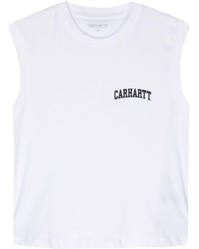 Carhartt University トップ - ホワイト