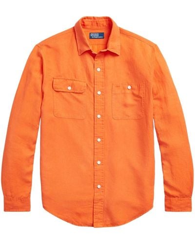 Polo Ralph Lauren Camisa con cierre oculto - Naranja