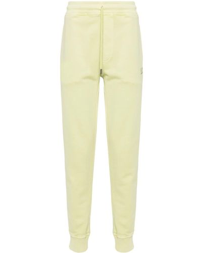 C.P. Company Logo-embroidered Cotton Track Trousers - Yellow