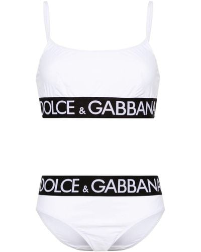 Dolce & Gabbana ロゴ ビキニ - ホワイト