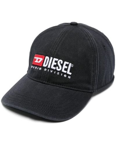 DIESEL Cappello da baseball con ricamo - Nero