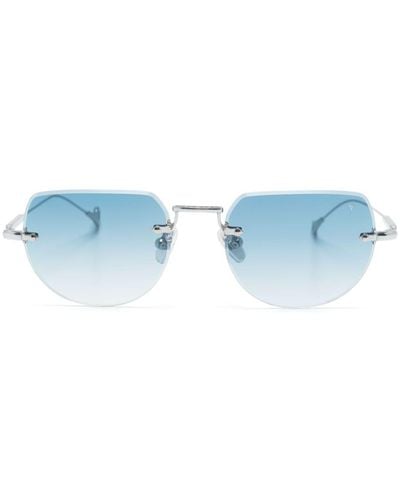 Eyepetizer Drive Oval-frame Sunglasses - Blue