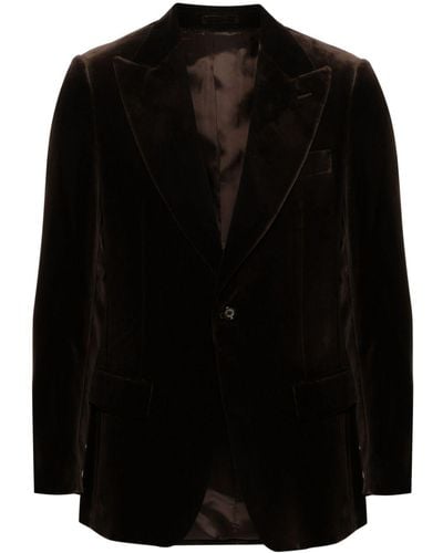 Lardini Velour Blazer - Black