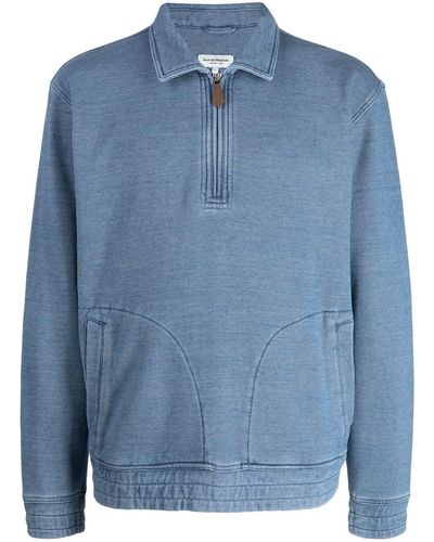 MAN ON THE BOON. Sweatshirt mit Reißverschluss - Blau