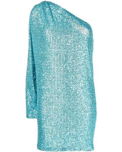 In the mood for love Igor Sequin-embellished Asymmetrical Dress - Blue