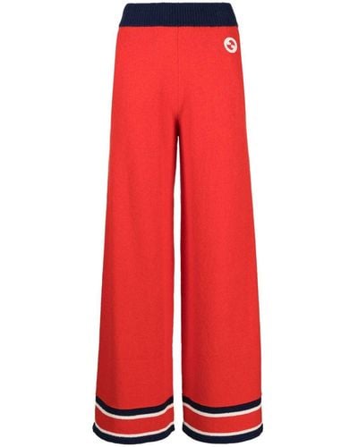 Gucci Pantalon à coupe ample - Rouge