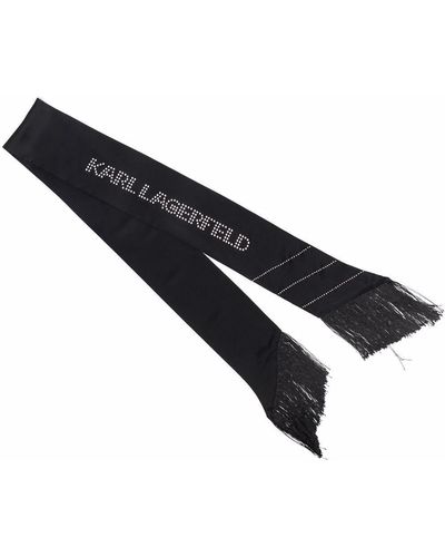 Karl Lagerfeld スタッズトリム スカーフ - ブラック