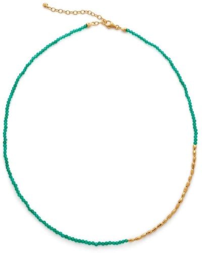 Monica Vinader Mini nugget Beaded Necklace - Metallic