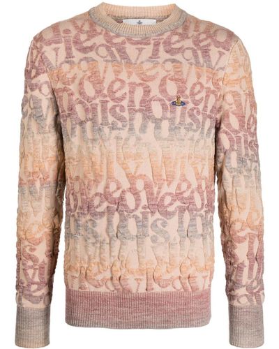 Pull en laine vierge à logo Orb brodé Vivienne Westwood pour homme