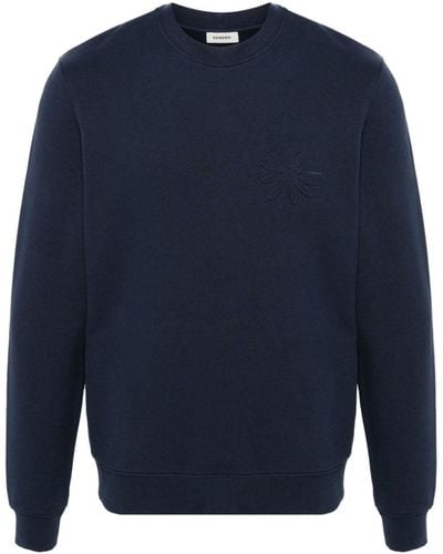 Sandro Sweatshirt mit Logo-Print - Blau