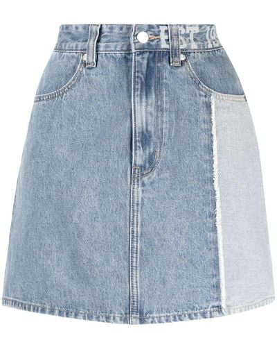 Izzue Hoch sitzender Jeans-Minirock - Blau