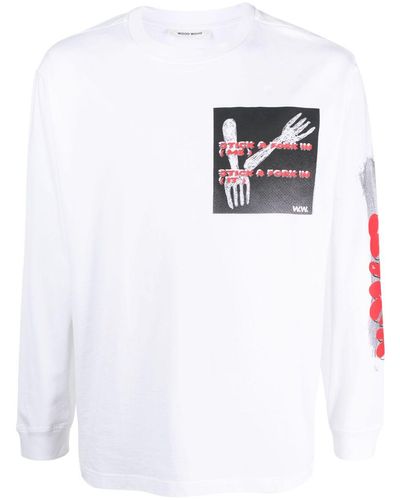 WOOD WOOD Camiseta con motivo gráfico - Blanco