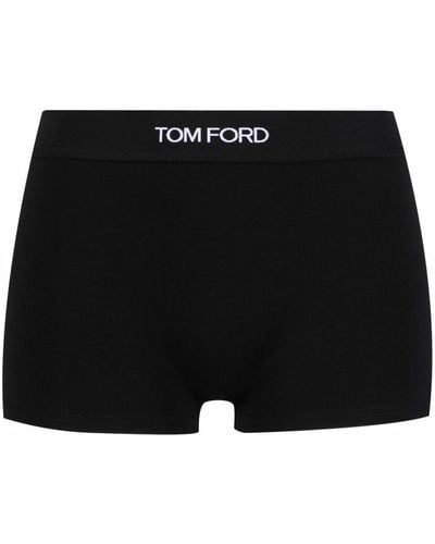 Tom Ford Slip mit Logo-Print - Schwarz