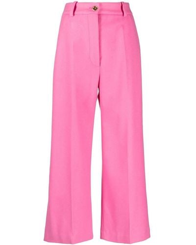 Patou Cropped Flared Pants - Pink