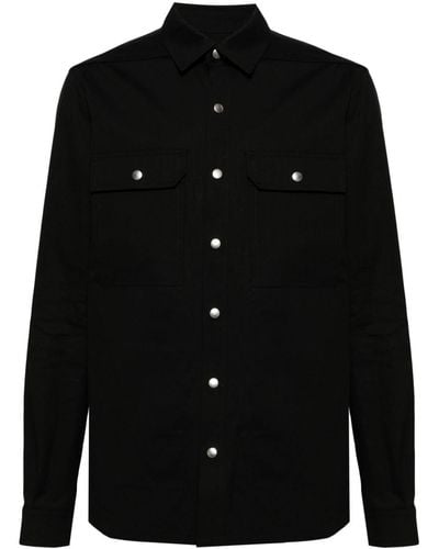 Rick Owens Popeline Overhemd - Zwart