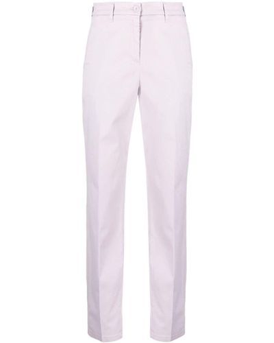 Jacob Cohen Cropped Lyocell-blend Trousers - Pink