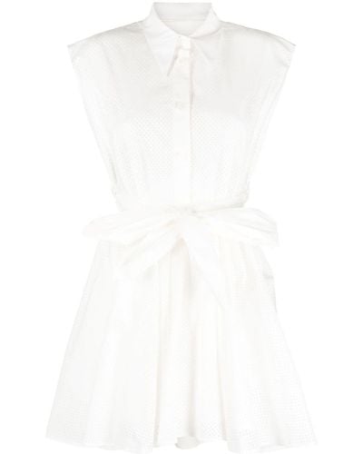 Philosophy Di Lorenzo Serafini Button-up Cotton Minidress - White