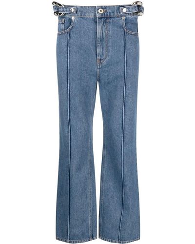 JW Anderson Jeans dritti con dettaglio a catena - Blu