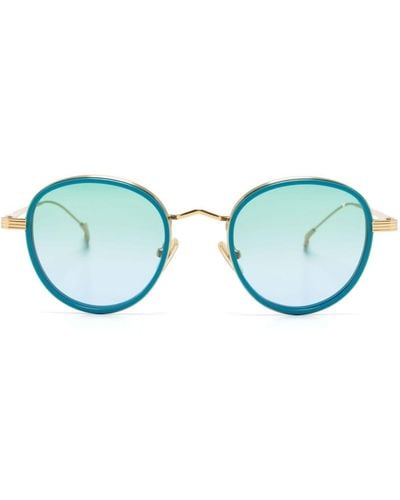 Eyepetizer Flame Round-frame Sunglasses - Blue