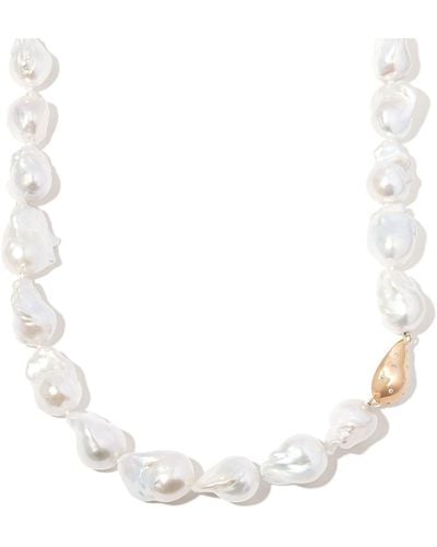 Mateo 14kt Yellow Gold Pearl Necklace - Natural