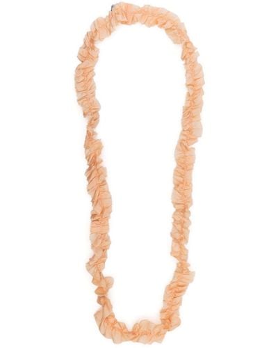 Christian Wijnants Ruffled Silk Necklace - White