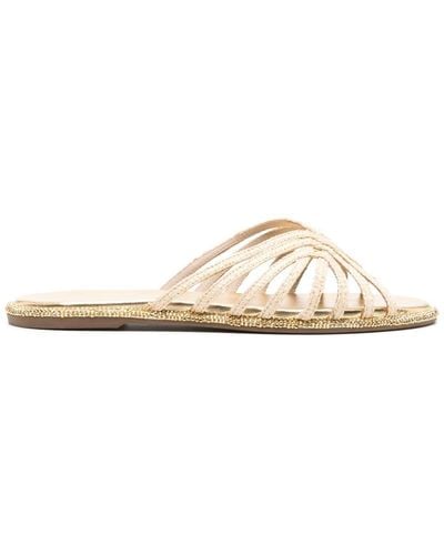 Le Silla Embrace Raffia Sandalen - Wit