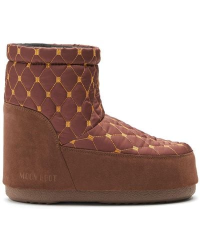 Moon Boot Icon Low Quilted Boots - Unisex - Polyamide/calf Suede/polyester/polyurethanerubber - Brown